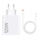 Сетевое зарядное устройство Xiaomi HyperCharge Combo мощностью 120 Вт (USB-A) и кабель USB-C — USB-A (1 м) (версия Global)