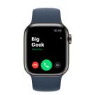 Apple Watch Series 7 GPS + Cellular, 41mm, корпус из стали цвета «графит», монобраслет (Solo Loop) цвета «Синий омут»