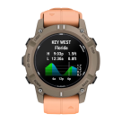 Спортивные часы Garmin Descent G2, силиконовый ремешок цвета «морская ракушка» - фото 6