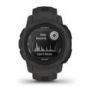 Спортивные часы Garmin Instinct 2S Solar, 40 мм, силиконовый ремешок графитового цвета