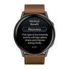 Спортивные часы Garmin Venu 4, 45 мм, коричневый кожаный ремешок, чёрный силиконовый ремешок - фото 3