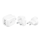 Сетевое зарядное устройство Belkin BoostCharge Pro мощностью 70 Вт (2 USB-C, USB-A) (GaN) (WCH018) - фото 3