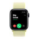 Часы Apple Watch SE 3, 40 мм, алюминий цвета «тёмная ночь», браслет Sport Loop цвета «неоновый жёлтый» (2025)