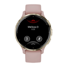 Спортивные часы Garmin Venu 3S, 41 мм, силиконовый ремешок цвета «пыльная роза»