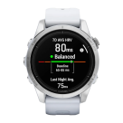 Спортивные часы Garmin epix Pro (Gen 2) Standard Edition, 42 мм, силиконовый ремешок цвета «Уайтстоун» - фото 5