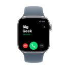 Часы Apple Watch Series 11, 42 мм, алюминий цвета «серый космос», ремешок Sport Band цвета «якорный синий»