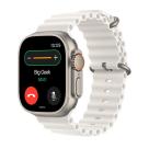 Часы Apple Watch Ultra, 49 мм, титан светлого цвета, ремешок Ocean белого цвета - фото 2