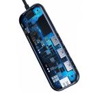 Многопортовый адаптер Baseus Superlative UCN3276 с L-образным кабель-коннектором USB-C (USB-C PD 60 Вт, 3 USB-A 3.0, SD, microSD, HDMI 4K 30 Гц) - фото 4