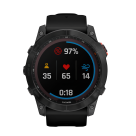Спортивные часы Garmin fenix 7X Solar Edition, 51 мм, чёрный силиконовый ремешок - фото 2