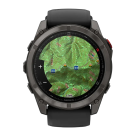 Cпортивные часы Garmin fenix 8 Pro, 51 мм, AMOLED, титан с DLC, сапфир, каштановый кожаный ремешок, силиконовый ремешок цвета «графитовый/чёрный» - фото 2