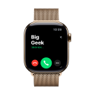 Часы Apple Watch Series 11, 42 мм, титан золотого цвета, миланский сетчатый браслет