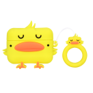 Силиконовый чехол с карабином Deppa Funny Animals для AirPods Pro — Утка