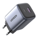 Сетевое зарядное устройство Ugreen Nexode мощностью 35 Вт (USB-C, USB-A) (GaN) (CD350) - фото 2