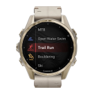 Умные спортивные часы Garmin fenix 8, 43 мм, AMOLED, сапфир, сталь, кожаный ремешок цвета «дымчатый серый», силиконовый ремешок цвета «тёмный песчаник» - фото 10