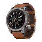 Спортивные часы Garmin fenix 7 Pro Sapphire Solar Edition, 47 мм, каштановый кожаный ремешок, чёрный силиконовый ремешок - фото 6