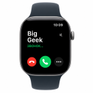 Часы Apple Watch Series 12, 42 мм, алюминий цвета «серый космос», ремешок Sport Band цвета «морской синий»