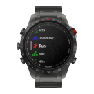 Спортивные часы Garmin MARQ Athlete (Gen 2) Performance Edition, гибридный блочный браслет, силиконовый ремешок цвета «красная плазма» - фото 2