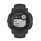 Спортивные часы Garmin Instinct 2 Solar, 45 мм, силиконовый ремешок графитового цвета