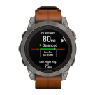 Спортивные часы Garmin fenix 7 Pro Sapphire Solar Edition, 47 мм, каштановый кожаный ремешок, чёрный силиконовый ремешок - фото 4