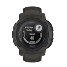 Спортивные часы Garmin Instinct 2 Solar, 45 мм, силиконовый ремешок графитового цвета - фото 2