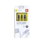 Кабель 2-в-1 Baseus Rapid Series Type-C – Lightning + micro USB 3A - фото 2