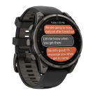 Cпортивные часы Garmin fenix 8 Pro, 47 мм, AMOLED, титан с DLC, сапфир, силиконовый ремешок цвета «чёрный/серый» - фото 6