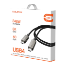 Кабель с оплёткой CABLETIME USB-C (USB4 Gen 3x2) (1 м) - фото 3