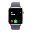 Часы Apple Watch SE 3, 40 мм, алюминий цвета «сияющая звезда», ремешок Sport Band цвета «фиолетовый туман» (2025)