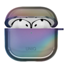 Прозрачный чехол с карабином Uniq Iridescia для AirPods 4