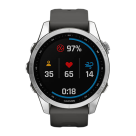 Спортивные часы Garmin fenix 7S Standard Edition, 42 мм, графитовый силиконовый ремешок - фото 5