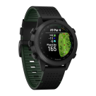 Спортивные часы Garmin MARQ Golfer (Gen 2) Carbon Edition, гибридный ремешок цвета «чёрный/зелёный», чёрный силиконовый ремешок - фото 10