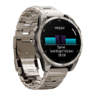 Спортивные часы Garmin fenix 8, 47 мм, AMOLED, титановый блочный браслет, силиконовый ремешок цвета чёрный/«серая галька» - фото 12