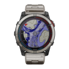 Спортивные часы Garmin quatix 7X Solar Edition, 51 мм, титановый блочный браслет, голубой силиконовый ремешок - фото 9