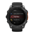 Умные спортивные часы Garmin fenix 8, 51 мм, AMOLED, сталь, силиконовый ремешок чёрного цвета - фото 6