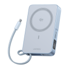 Внешний аккумулятор MagSafe со встроенным кабелем Ugreen MagFlow (CCC) (Qi2.2) (10000 мА·ч) (PB773) - фото 2