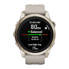 Спортивные часы Garmin epix Pro (Gen 2) Sapphire Edition, 42 мм, светло-песочный силиконовый ремешок - фото 5