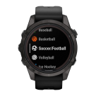 Спортивные часы Garmin fenix 7S Pro Sapphire Solar Edition, 42 мм, чёрный силиконовый ремешок - фото 7