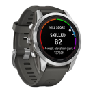 Спортивные часы Garmin fenix 7S Pro Solar Edition, 42 мм, графитовый силиконовый ремешок - фото 6