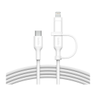 Кабель с оплёткой и ремешком Belkin BoostCharge Pro USB-C — USB-C, Lightning (USB 2.0) (1,5 м) (CAC003) - фото 6