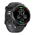 Спортивные часы Garmin Forerunner 970, силиконовый ремешок цвета чёрный/дымчато-серый - фото 2