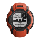 Спортивные часы Garmin Instinct 2X Solar Standard Edition, 50 мм, силиконовый ремешок oгненно-красного цвета - фото 4