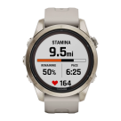Спортивные часы Garmin fenix 7S Pro Sapphire Solar Edition, 42 мм, светло-песочный силиконовый ремешок - фото 8