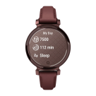 Спортивные часы Garmin Lily 2 Classic, кожаный ремешок цвета «красная шелковица»