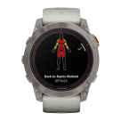 Спортивные часы Garmin fenix 7X Pro Sapphire Solar Edition, 51 мм, силиконовый ремешок цвета «серый туман»/«жжёный апельсин» - фото 2