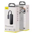 Многопортовый адаптер Baseus с двойным коннектором USB-C (USB-C PD 100 Вт, 2 USB-A 3.0, SD, microSD, 2 HDMI 4K 30 Гц, Gigabit Ethernet) - фото 4