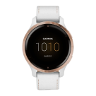 Спортивные часы Garmin Venu 2S, 40 мм, белый кожаный ремешок, белый силиконовый ремешок