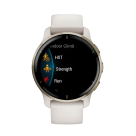 Спортивные часы Garmin Venu 2 Plus, 43 мм, силиконовый ремешок цвета «слоновая кость»