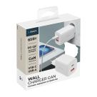 Сетевое зарядное устройство Deppa мощностью 65 Вт (USB-C, USB-A) (GaN) - фото 3