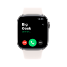 Часы Apple Watch Series 11, 42 мм, алюминий цвета «серый космос», ремешок Sport Band цвета «светлые румяна»