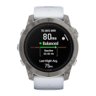 Спортивные часы Garmin epix Pro (Gen 2) Sapphire Edition, 51 мм, силиконовый ремешок цвета «Уайтстоун» - фото 5